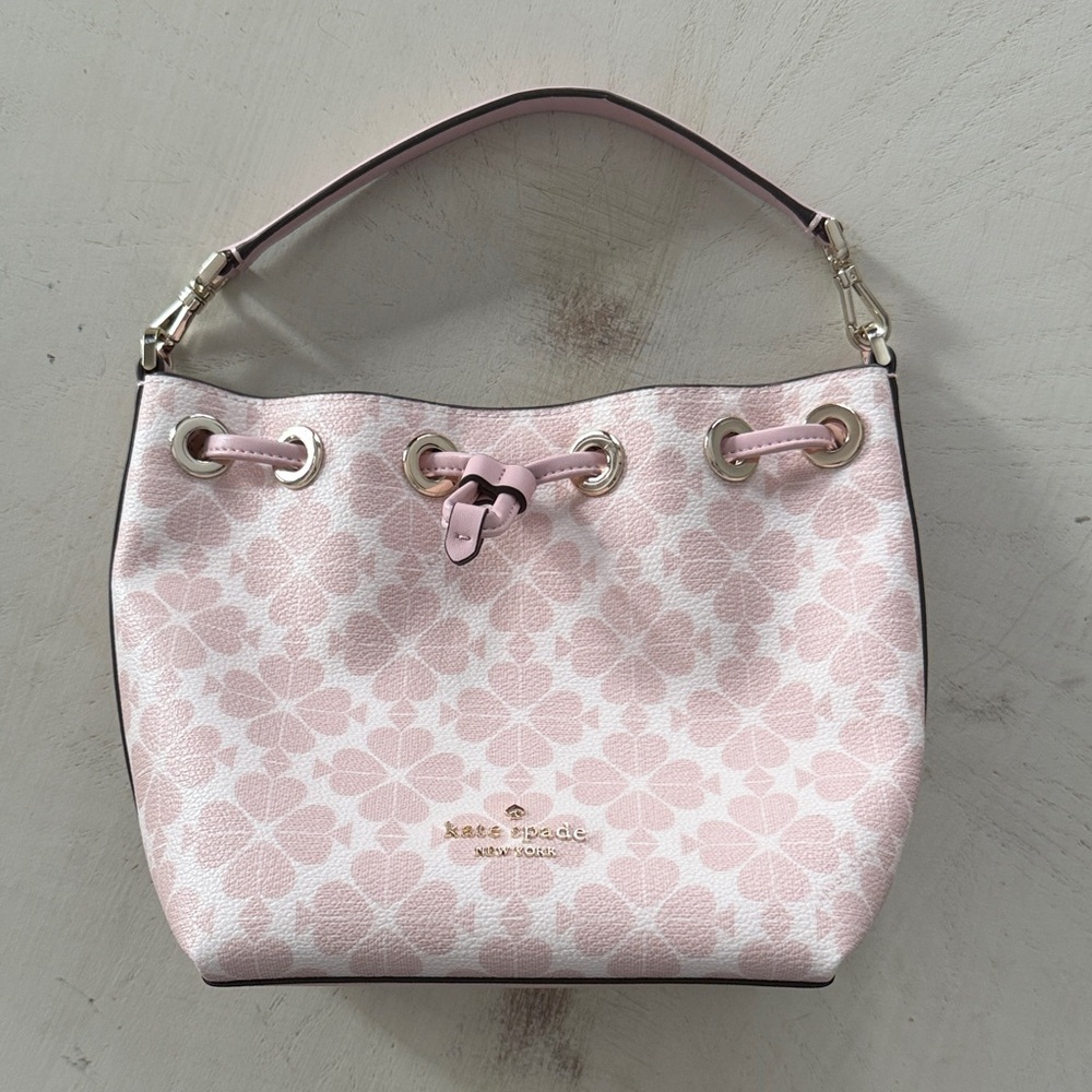 Kate Spade Flower Small Bucket Bag Rose Smoke Multi floral print